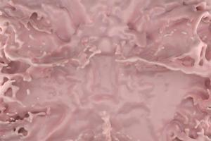 3D-afbeelding van roze vloeibare crème druppels splash. roze ontwerpelement foto
