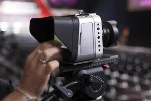 professionele digitale videocamera. foto