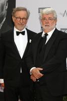 los angeles, jun 9 - steven spielberg, geroge lucas bij het amerikaanse filminstituut 44th life achievement award gala eerbetoon aan john williams in het dolby theater op 9 juni 2016 in los angeles, ca foto