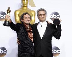 los angeles, 28 februari - mark mangini, david white bij de 88e jaarlijkse academy awards, perskamer in het dolby theater op 28 februari 2016 in los angeles, ca foto