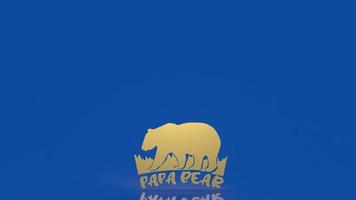 de papa beer voor vaders dag vakantie concept 3D-rendering foto