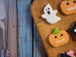 Halloween-peperkoekkoekjes voor eten en vakantieconcept foto