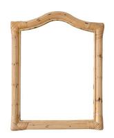 houten rotan frame geïsoleerd op een witte achtergrond, inclusief uitknippad foto