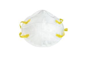 beschermend gezichtsmasker n95 geïsoleerd op een witte achtergrond, inclusief knippen, pad foto