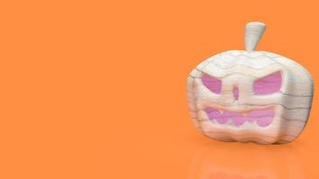 witte pompoen jack voor halloween vakantie concept 3D-rendering. foto