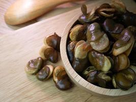 de snacks tuinbonen gebakken afbeelding voor voedselinhoud foto