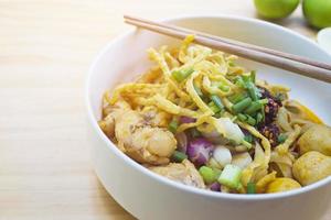 khao soi, Noord-Thaise curry noodle foto