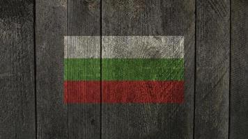 bulgarije vlag. bulgarije vlag op een houten bord foto
