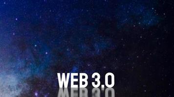 de web 3.0-tekst voor 3D-rendering van het technologieconcept foto