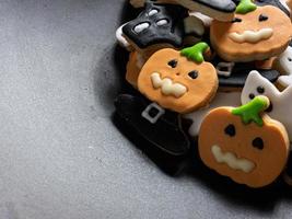 Halloween-peperkoekkoekjes voor eten en vakantieconcept foto