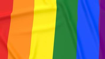 de meerkleurige vlag voor lgbtq of transgender concept 3D-rendering foto