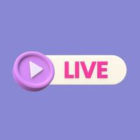 gestileerd 3D live streaming-pictogram foto