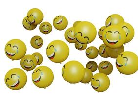 3D render emoticon of emoji perfect voor sociale media, branding, advertentiepromotie en nog veel meer gratis download foto