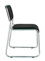 zwarte moderne stoel geïsoleerd op wit met uitknippad foto