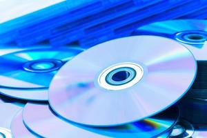 close-up compact discs cd dvd foto