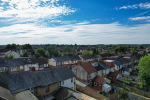 luchtfoto hoge hoekbeelden van woonstraten van de stad Luton, Engeland, VK foto