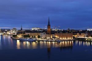 algemeen beeld van de oude stad gamla stan in stockholm, zweden foto