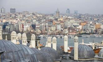 Galata en Karakoy district in de stad Istanbul foto