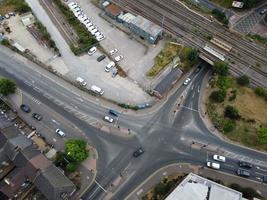 prachtige luchtfoto van centrale luton stad van engeland uk, stadscentrum van londen luton foto