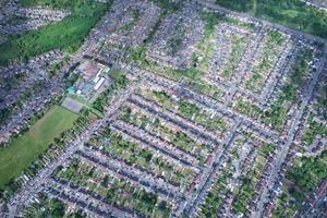 luchtfoto van woonwijk van luton city of engeland uk foto