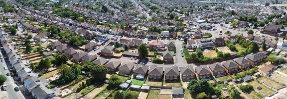 luchtfoto van huizen en residenties van de Kasjmier- en Pakistaanse gemeenschap in de stad Luton in Engeland foto