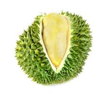 durian fruit geïsoleerd op witte achtergrond foto