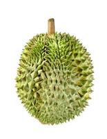 durian fruit geïsoleerd op een witte achtergrond, thais fruit foto