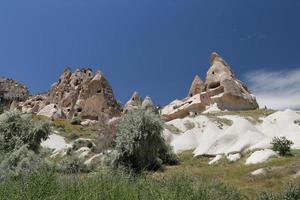 rotsformatie in cappadocië foto