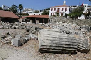 mausoleum in halicarnassus in bodrum, turkije foto