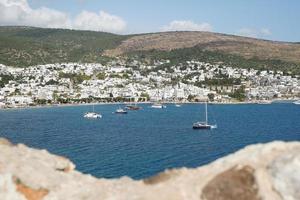 uitzicht op de stad Bodrum in Turkije foto