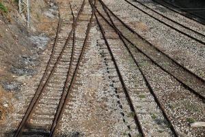 spoorweg trein vrachtwagen foto