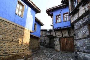 straat in het dorp cumalikizik, bursa, turkije foto