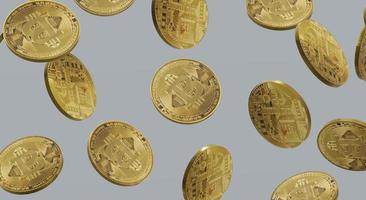 de cryptocurrency bitcoin 3D-rendering voor zakelijke inhoud. foto