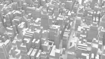 wit 3D-rendering stadsgebouw voor zakelijke inhoud van onroerend goed. foto