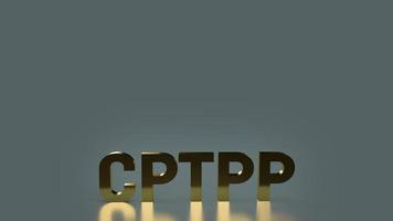 de cptpp of uitgebreide en progressieve overeenkomst voor trans-pacific partnerschap 3D-rendering voor achtergrond foto