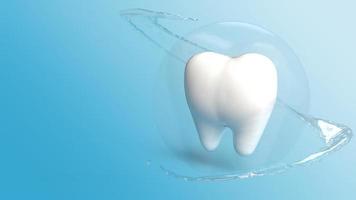 een tanden 3D-rendering voor inhoud van de gezondheidszorg. foto