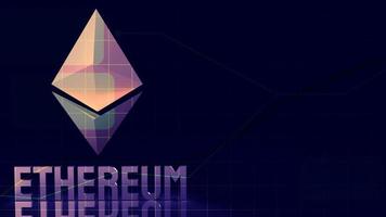 ethereum munt symbool cryptocurrency 3D-rendering foto