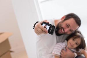 selfie vader en zoon foto