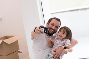 selfie vader en zoon foto