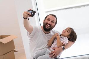 selfie vader en zoon foto