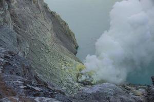 kawah ijen vulkaan in Oost-Java, Indonesië foto