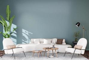 interieur moderne woonkamer muur mockup foto