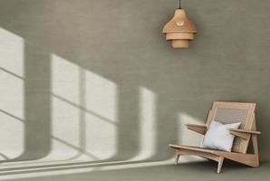 groene lege kamer desktop wallpaper, fauteuil home decoratie achtergrond. foto