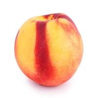 nectarine fruit geïsoleerd op witte achtergrond foto