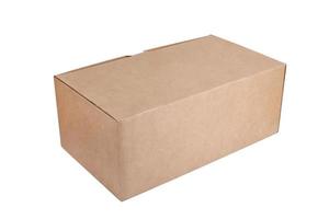 kartonnen doos geïsoleerd op een witte achtergrond foto