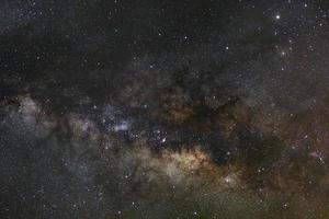 close-up van melkwegstelsel, foto met lange sluitertijd, met graan