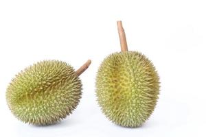 durian als een koning van fruit in thailand. het heeft een sterke geur en een doorn bedekte schil. foto