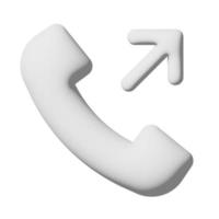 telefoon uit pictogram 3d geïsoleerd op een witte achtergrond foto