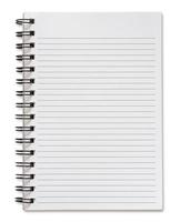 blanco spiraal notebook geïsoleerd op wit