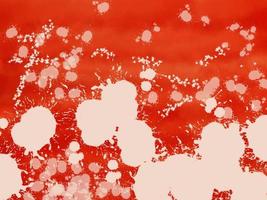 stip verspreid rode en oranje kleur verf diffuus op wit papier achtergrond abstract kunstwerk hedendaagse kunst, artistiek papier, ruimte voor frame kopiëren schrijven briefkaart foto
